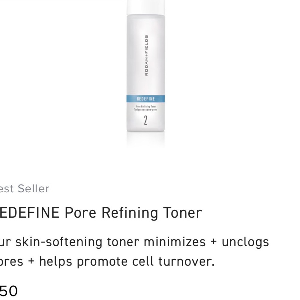 unopened box. 
Rodan + Fields REDEFINE Pore Refining Toner - White and Blue